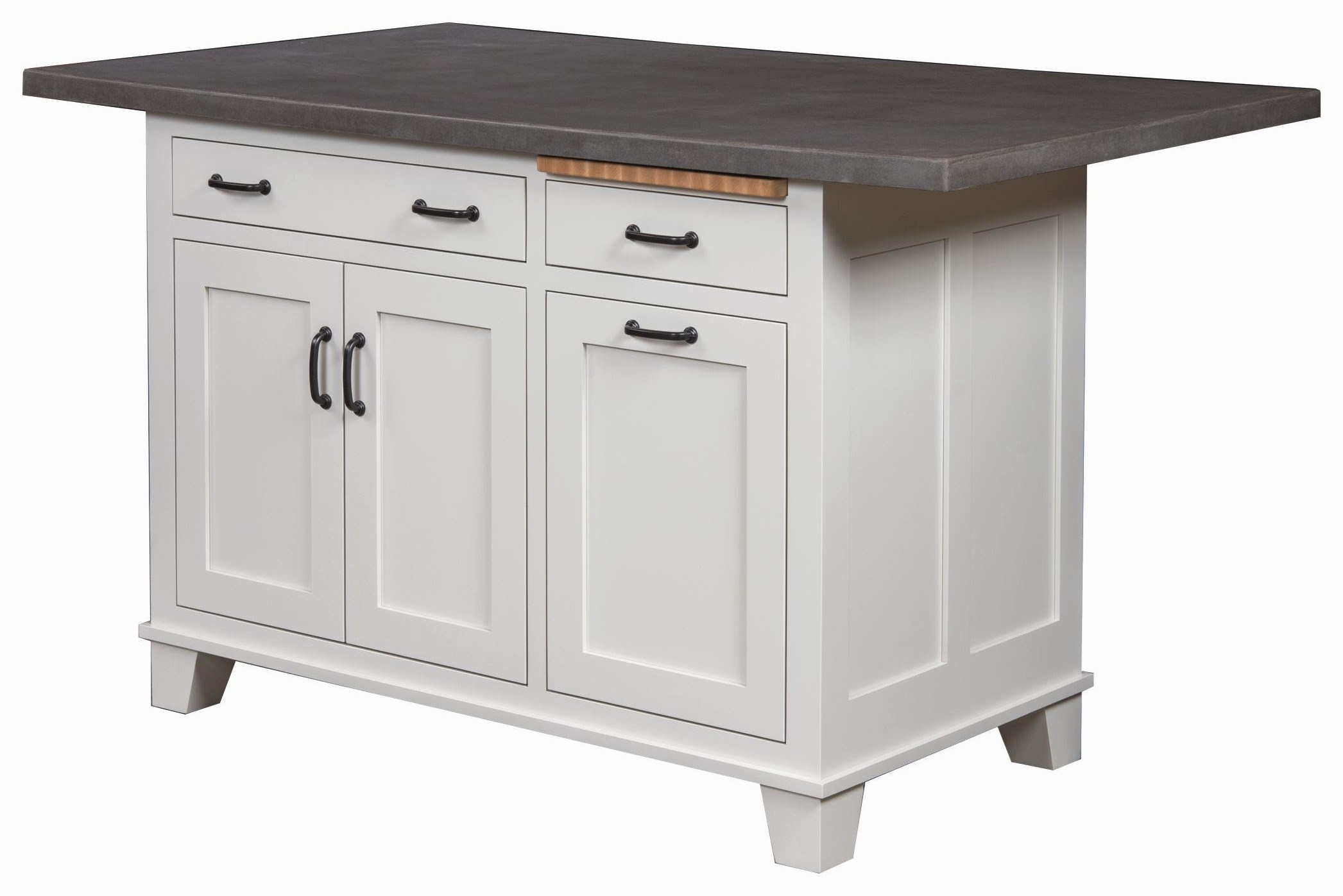 Wayside Custom Furniture Bridgeport Kitchen Island, 3 Door, 2 Drawer Wayside Furniture